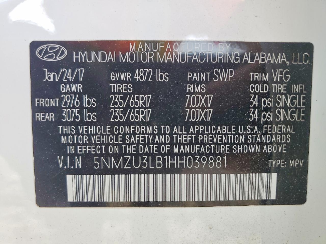 2017 Hyundai Santa Fe Sport 2.4L - zdjęcie 14