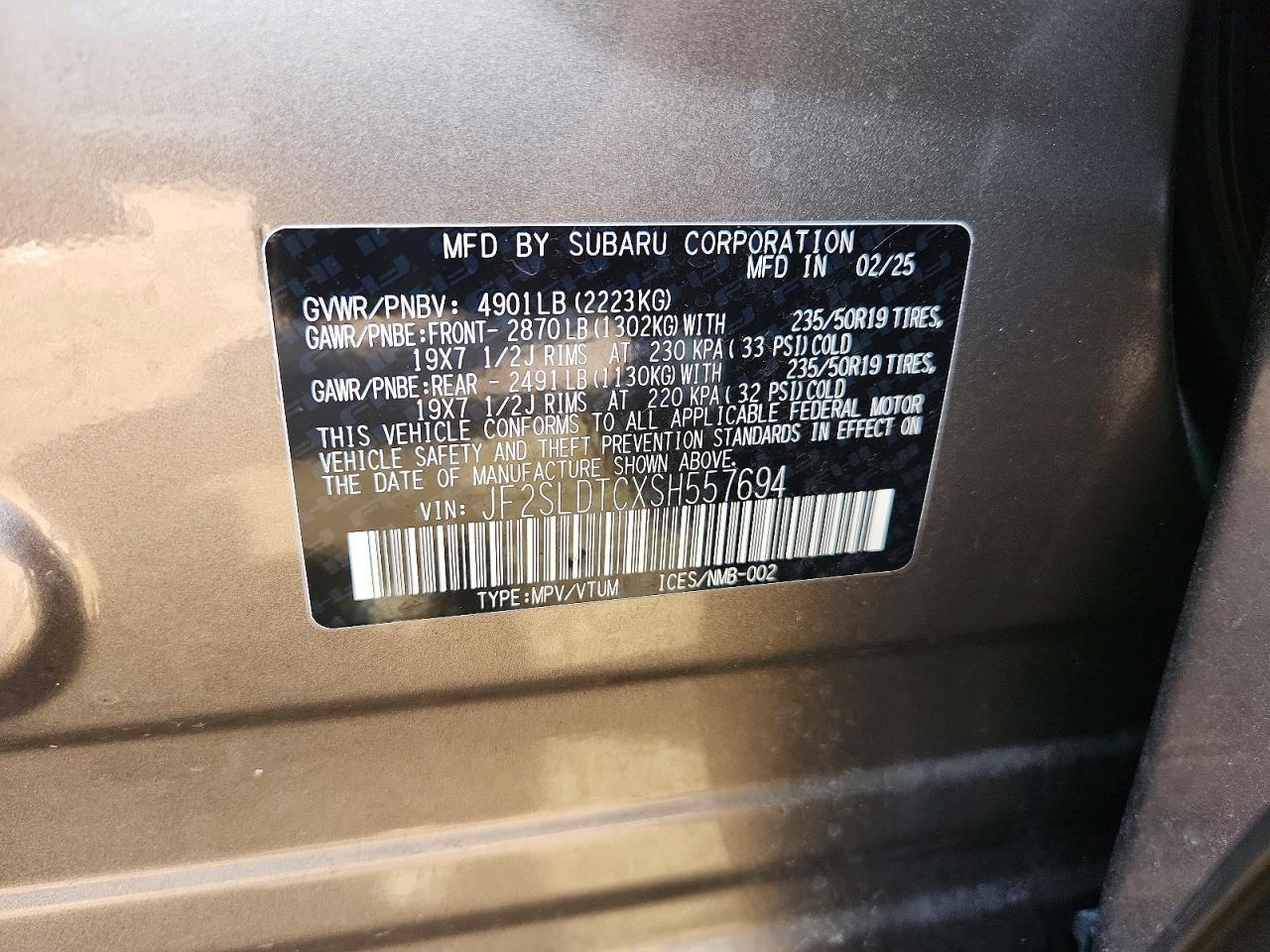 2025 Subaru Forester Touring - zdjęcie 12