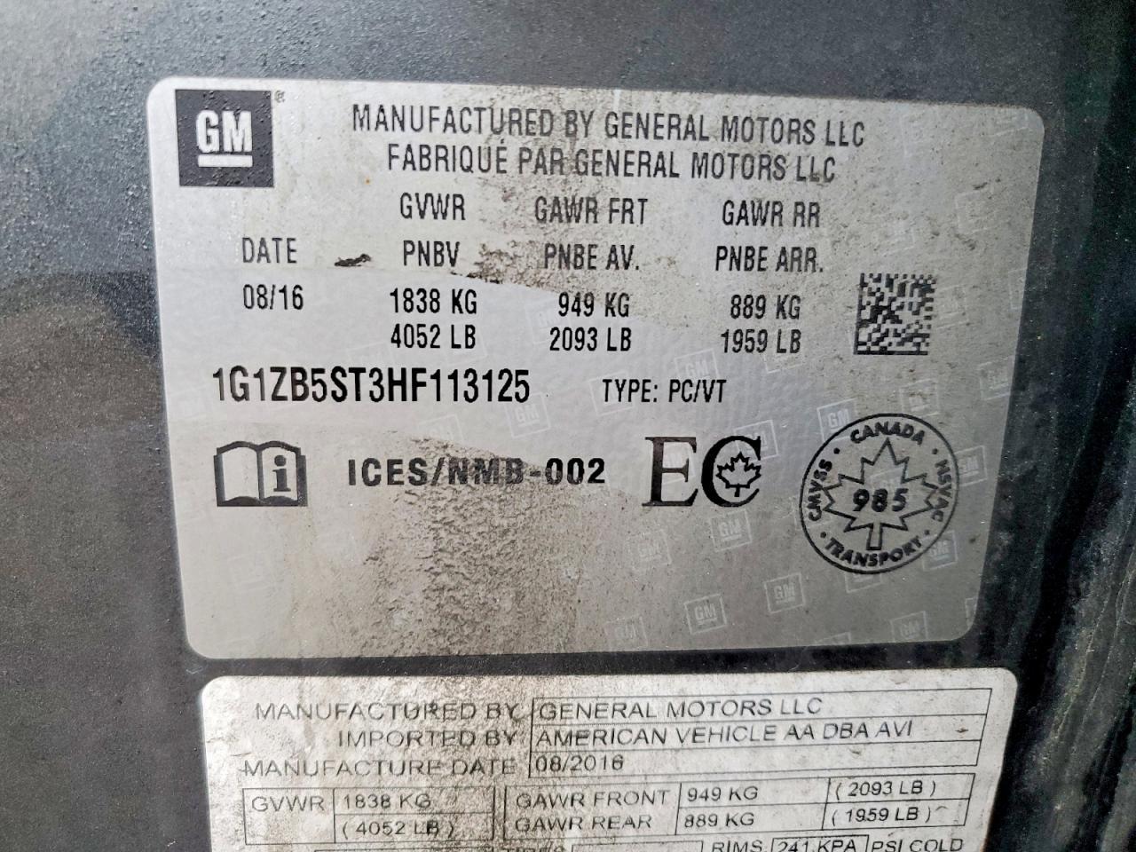 2017 Chevrolet Malibu Ls - zdjęcie 12