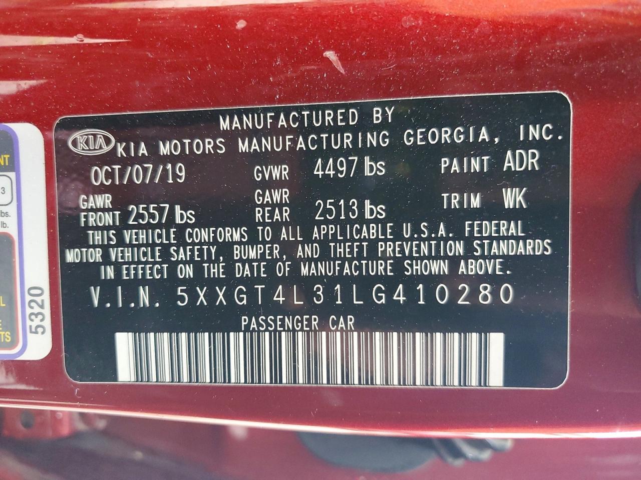 2020 Kia Optima S - zdjęcie 13