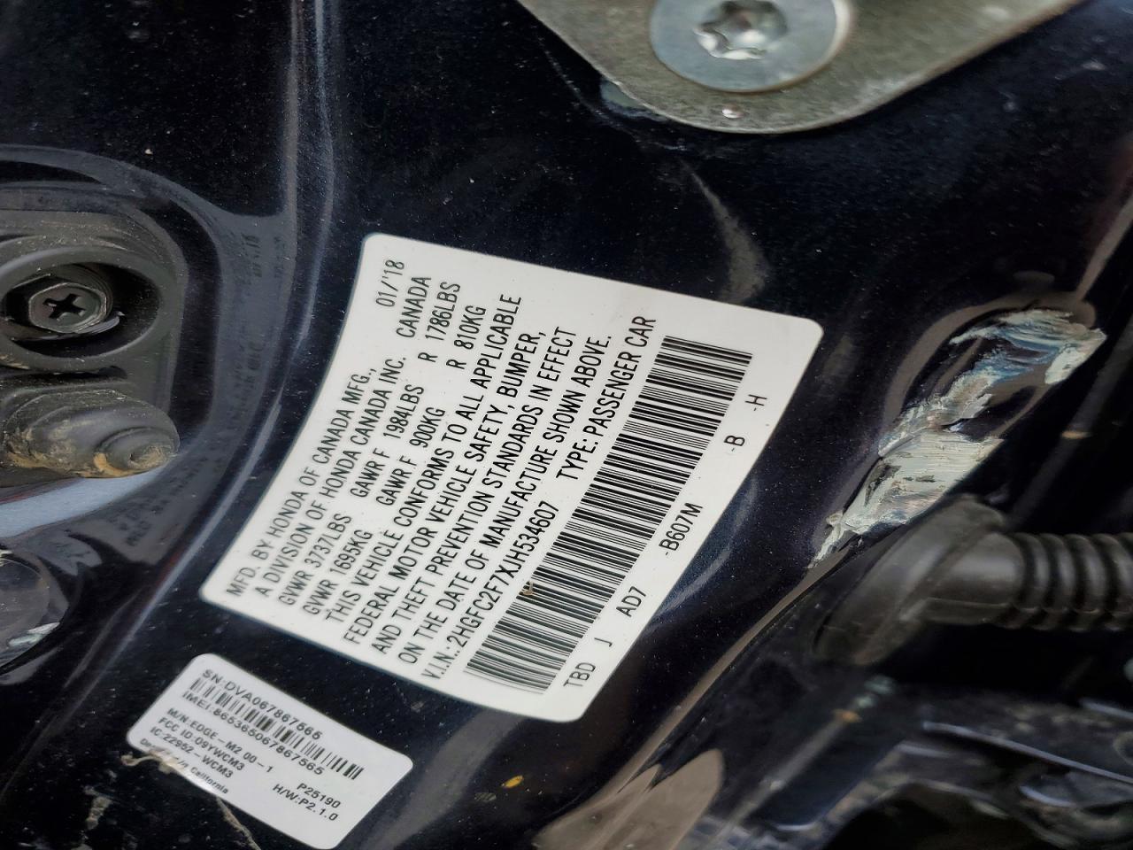 2018 Honda Civic Ex - zdjęcie 13