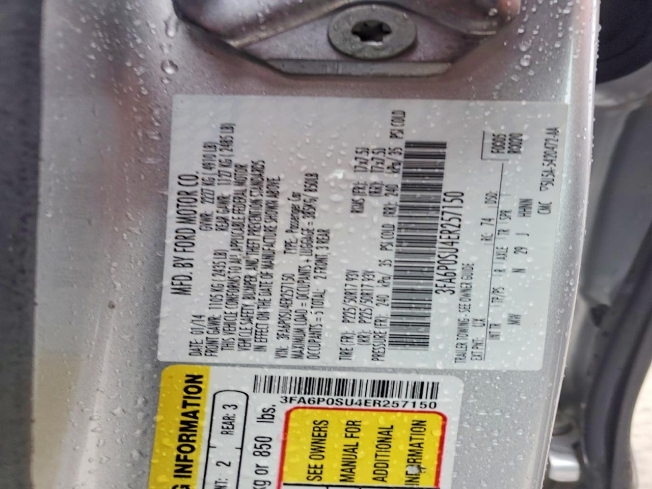 2014 Ford Fusion Titanium Phev - zdjęcie 13