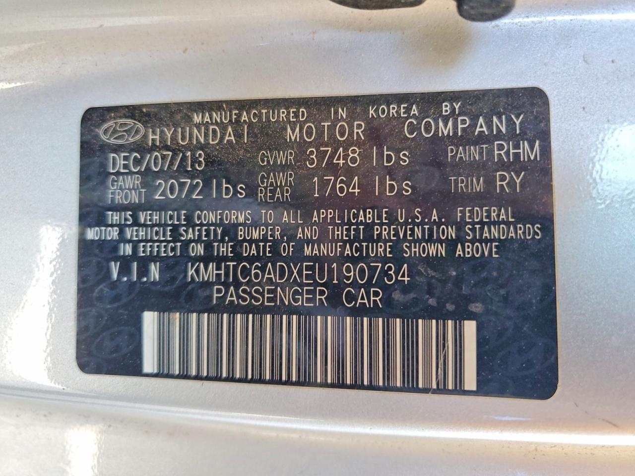 2014 Hyundai Veloster Base - zdjęcie 12