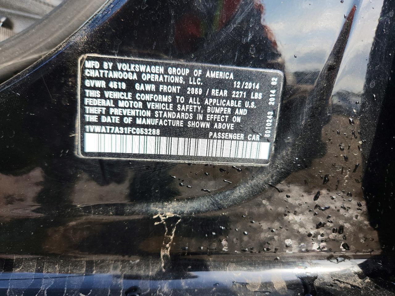 2015 Volkswagen Passat S - zdjęcie 13