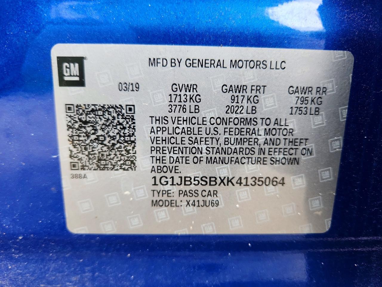 2019 Chevrolet Sonic Ls - zdjęcie 12