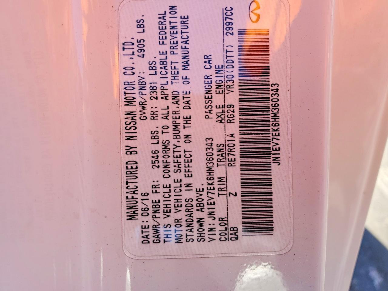 2017 Infiniti Q60 3.0T Premium - zdjęcie 13