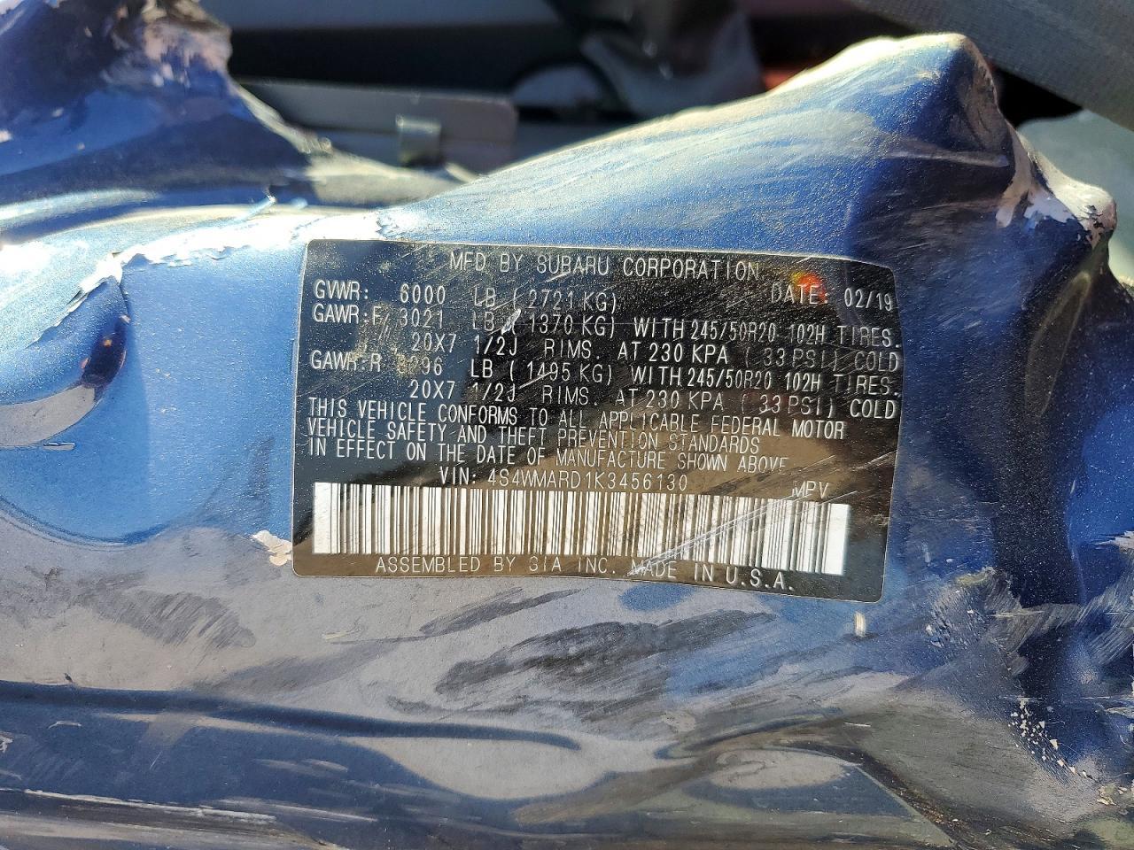 2019 Subaru Ascent Touring - zdjęcie 13