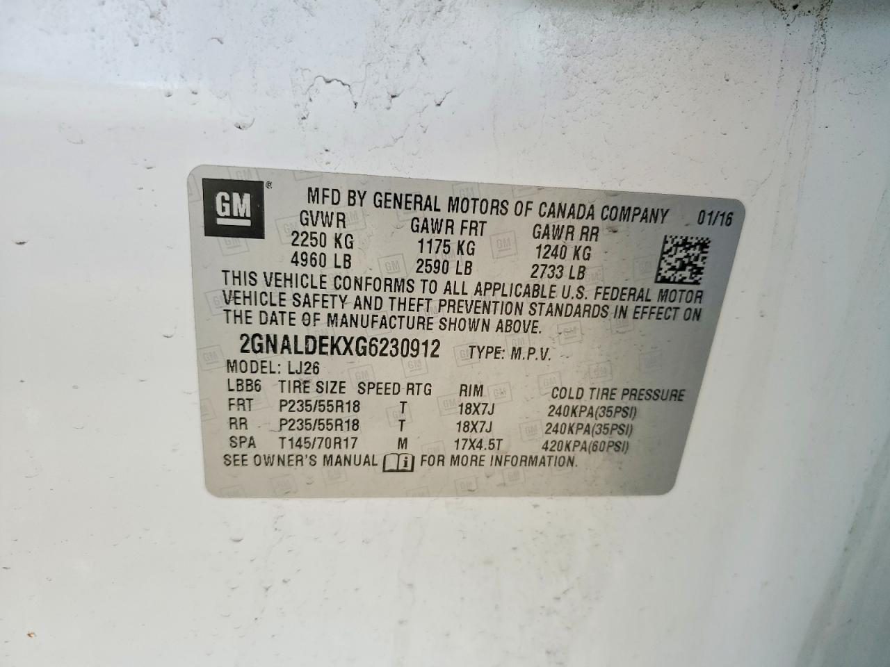 2016 Chevrolet Equinox Ltz - zdjęcie 13