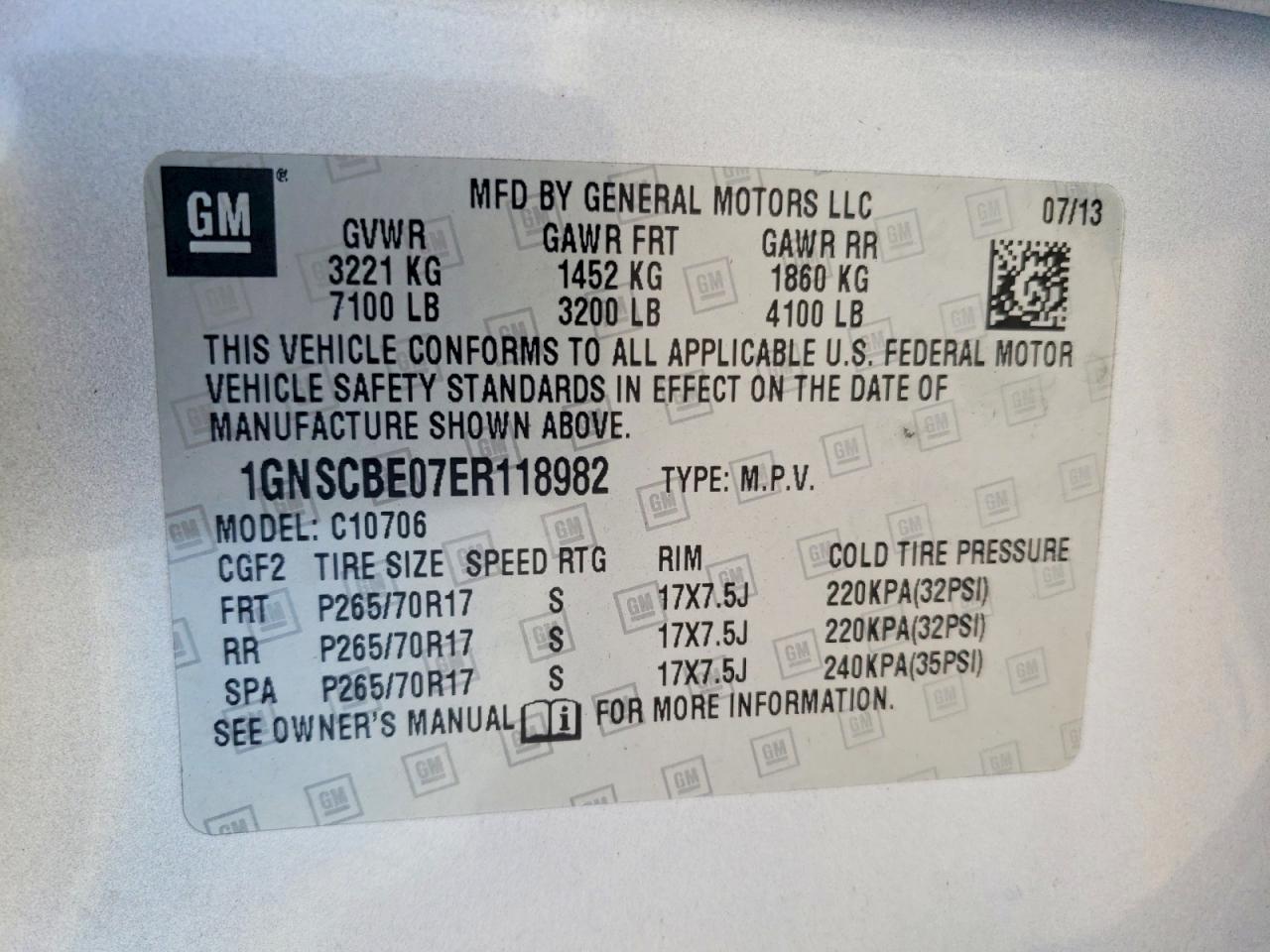 2014 Chevrolet Tahoe C1500 Lt - zdjęcie 13