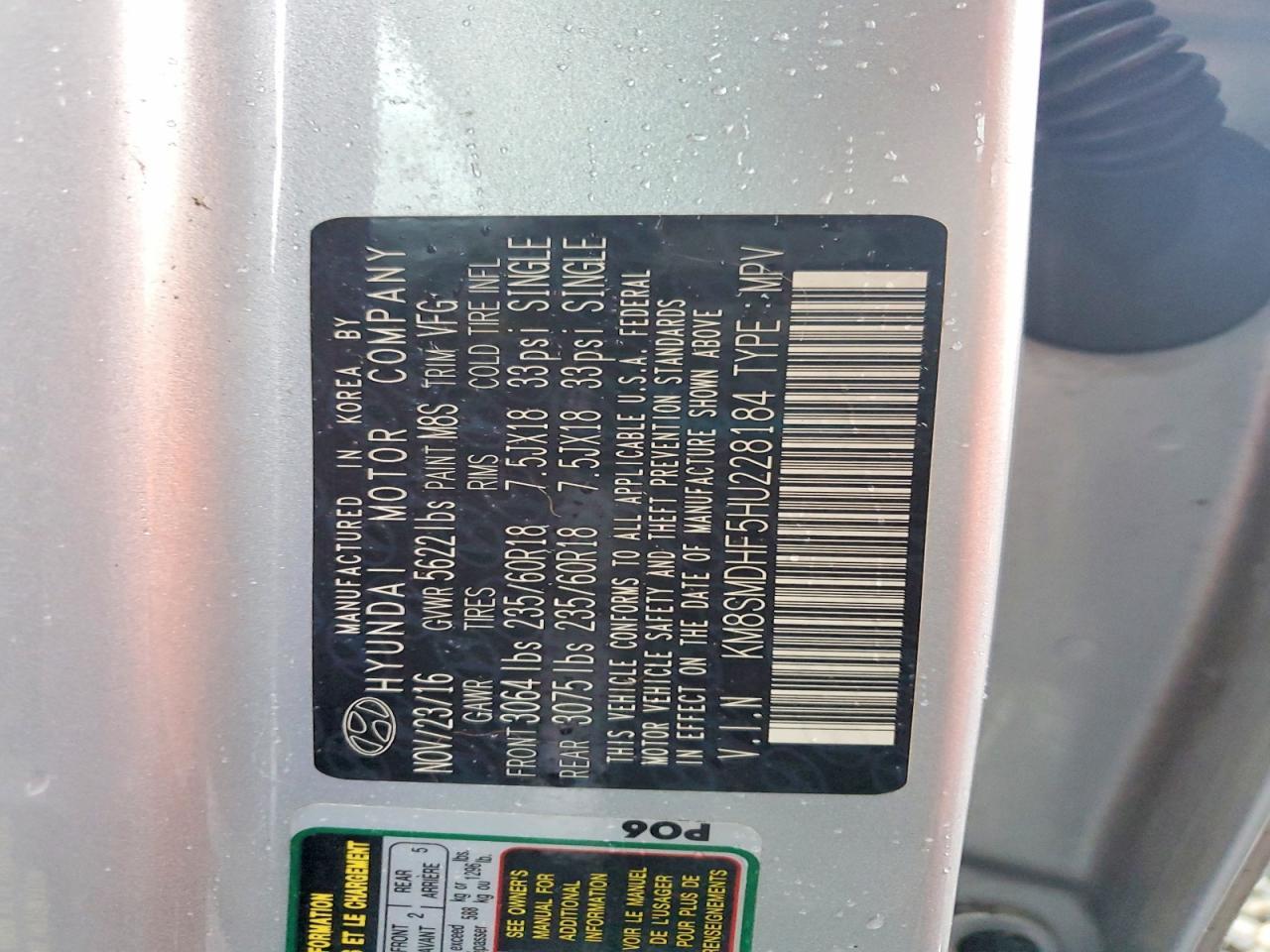 2017 Hyundai Santa Fe Se - zdjęcie 13