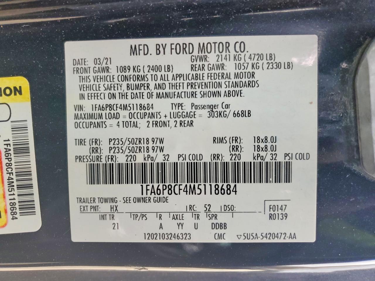 2021 Ford Mustang Gt - zdjęcie 12