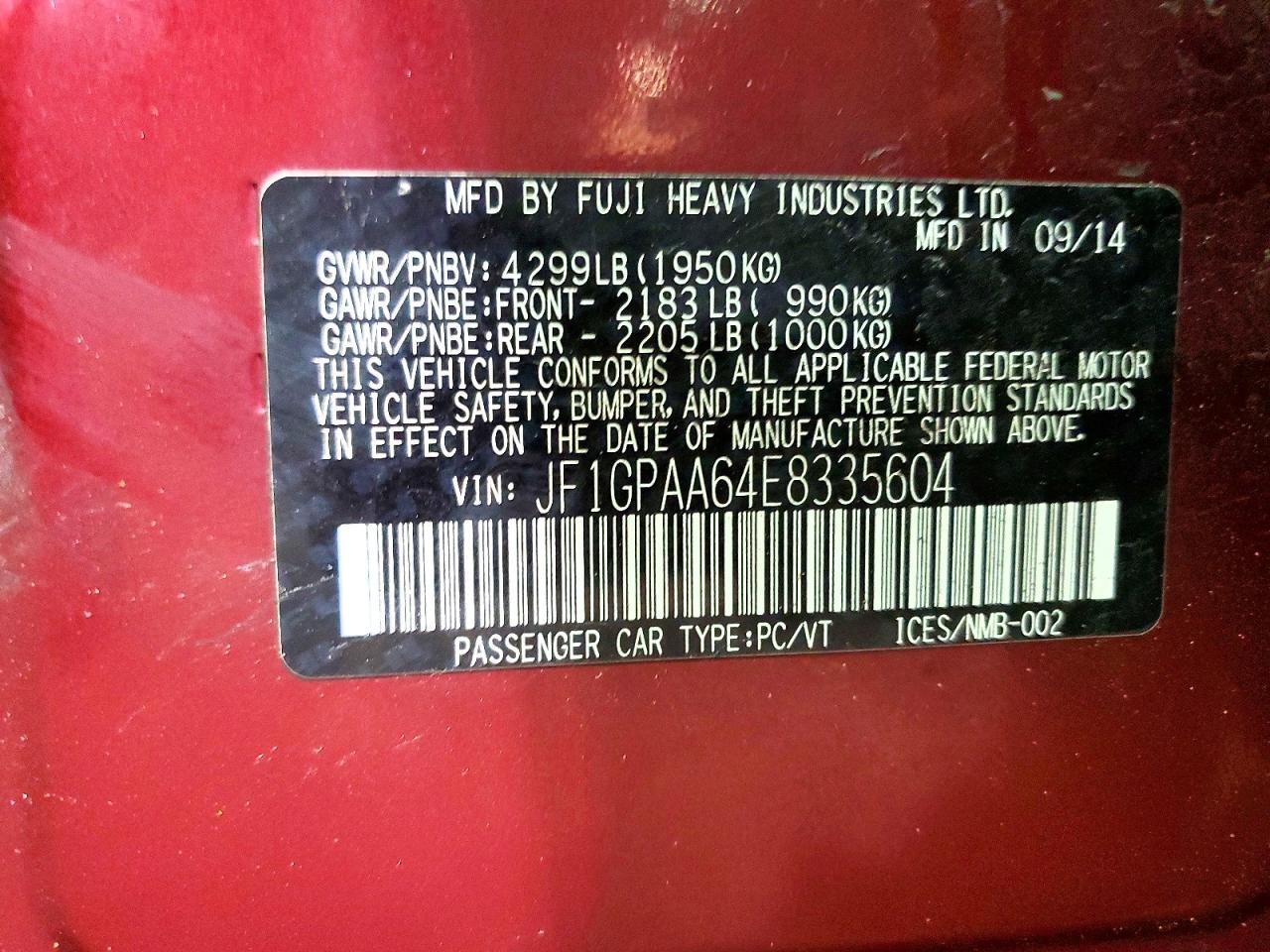 2014 Subaru Impreza - zdjęcie 12