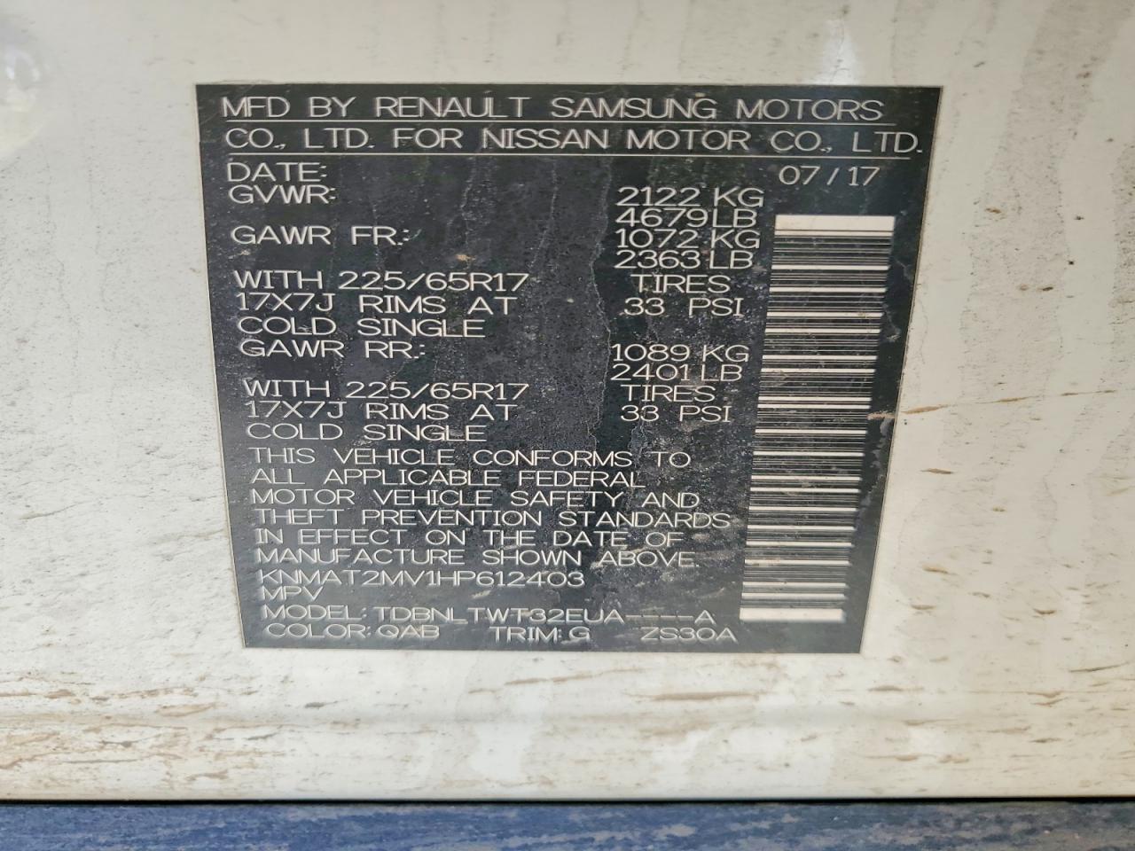 2017 Nissan Rogue Sv - zdjęcie 13