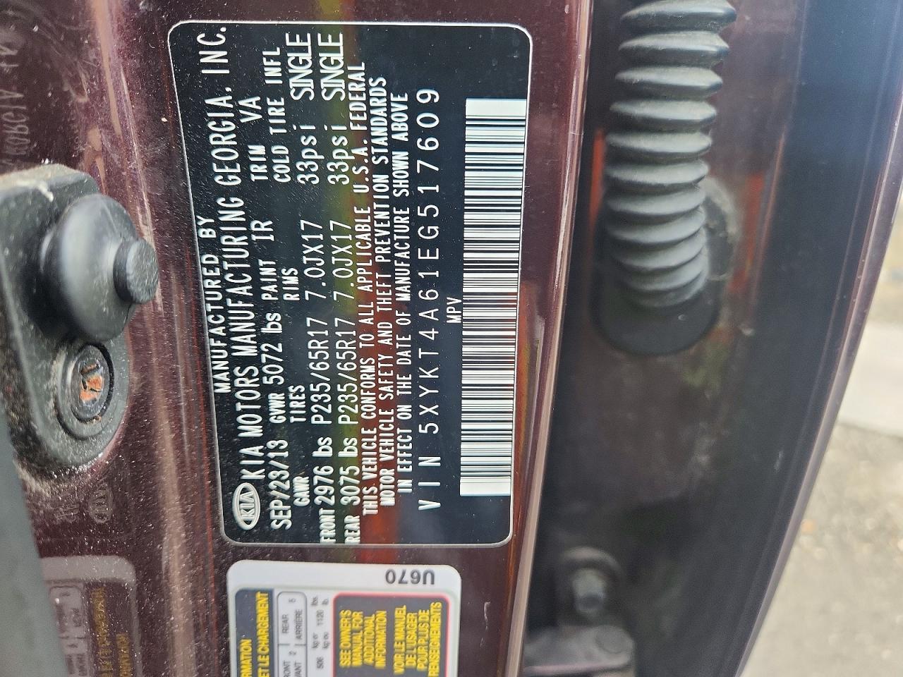 2014 Kia Sorento Lx - zdjęcie 13