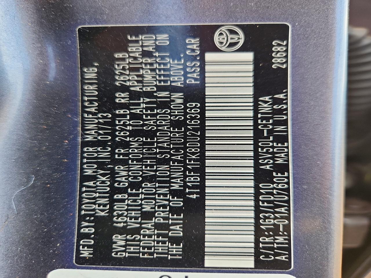 2013 Toyota Camry Le - zdjęcie 13