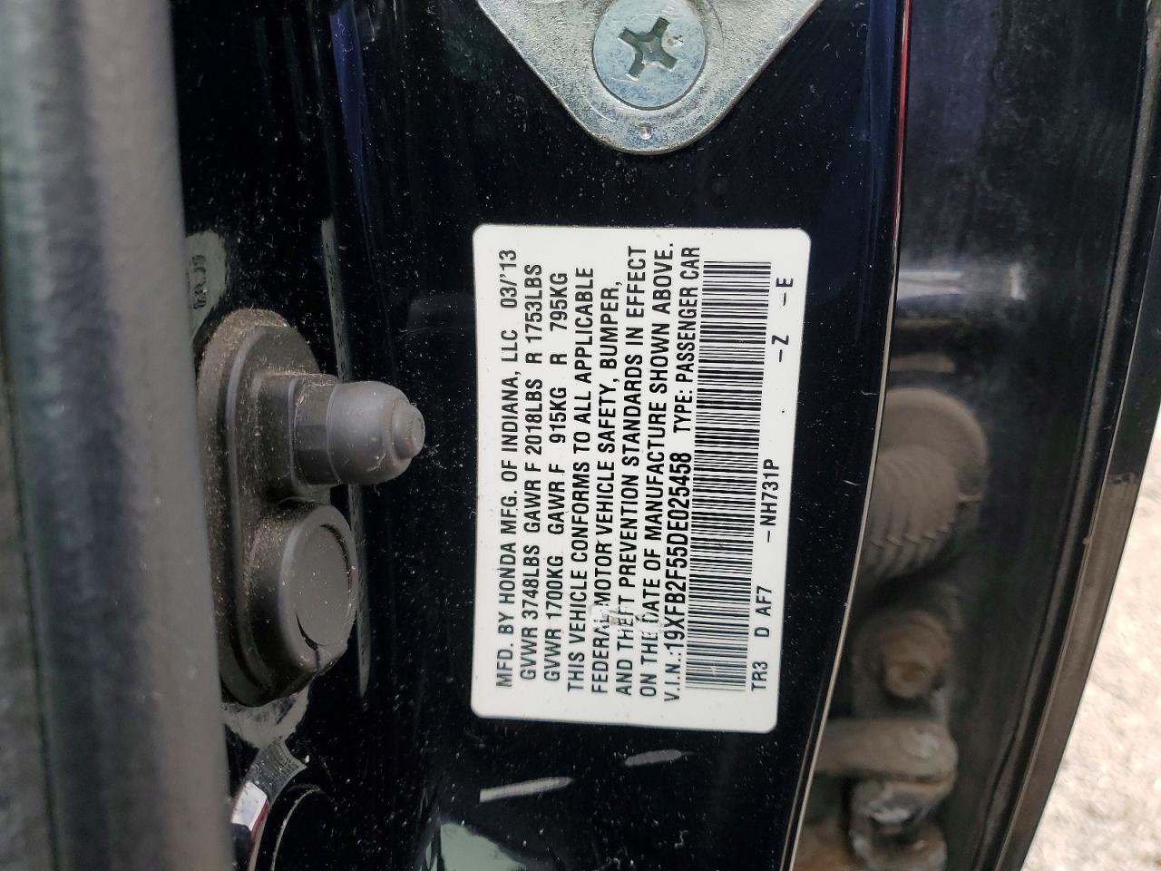 2013 Honda Civic Lx - zdjęcie 12