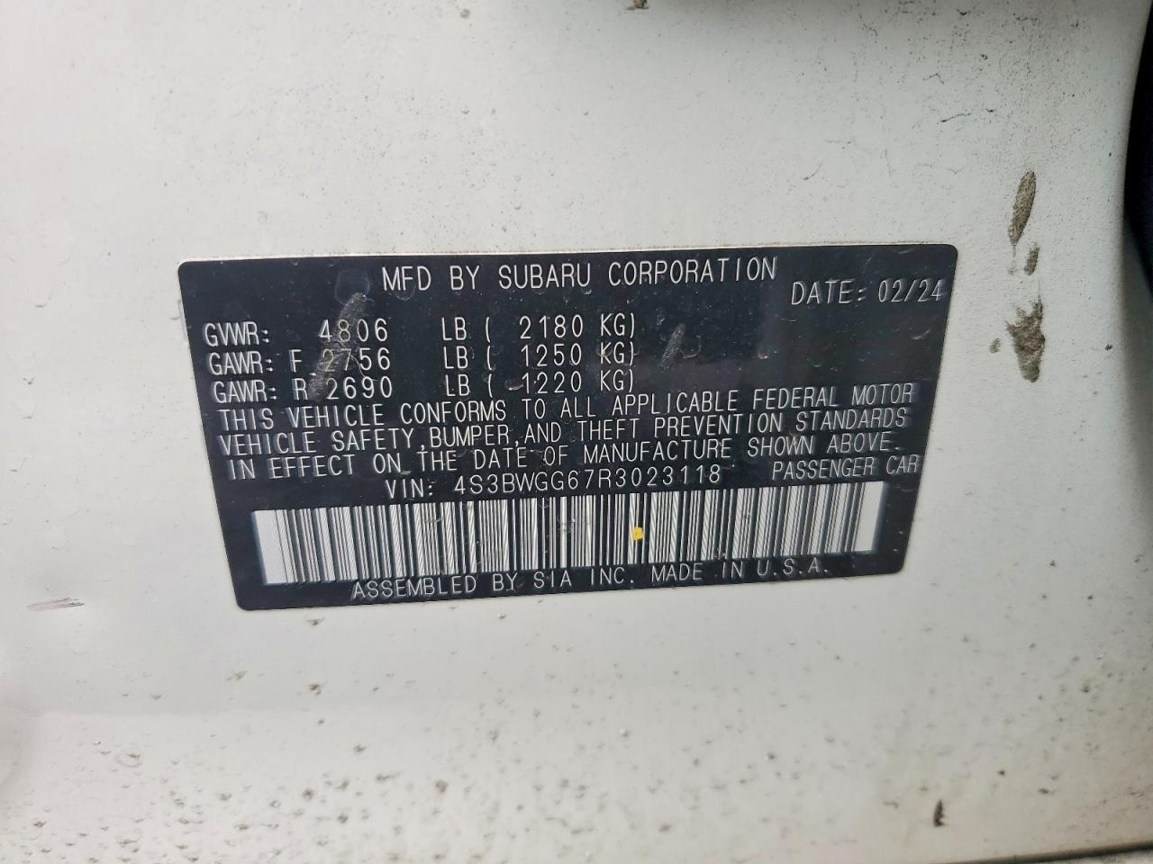 2024 Subaru Legacy Sport - zdjęcie 13