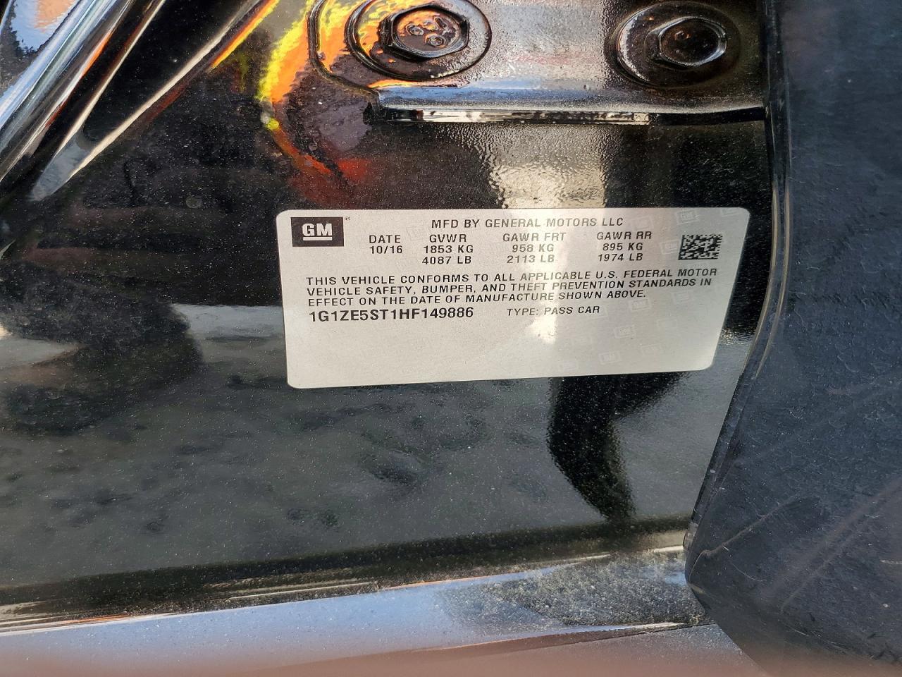 2017 Chevrolet Malibu Lt - zdjęcie 12