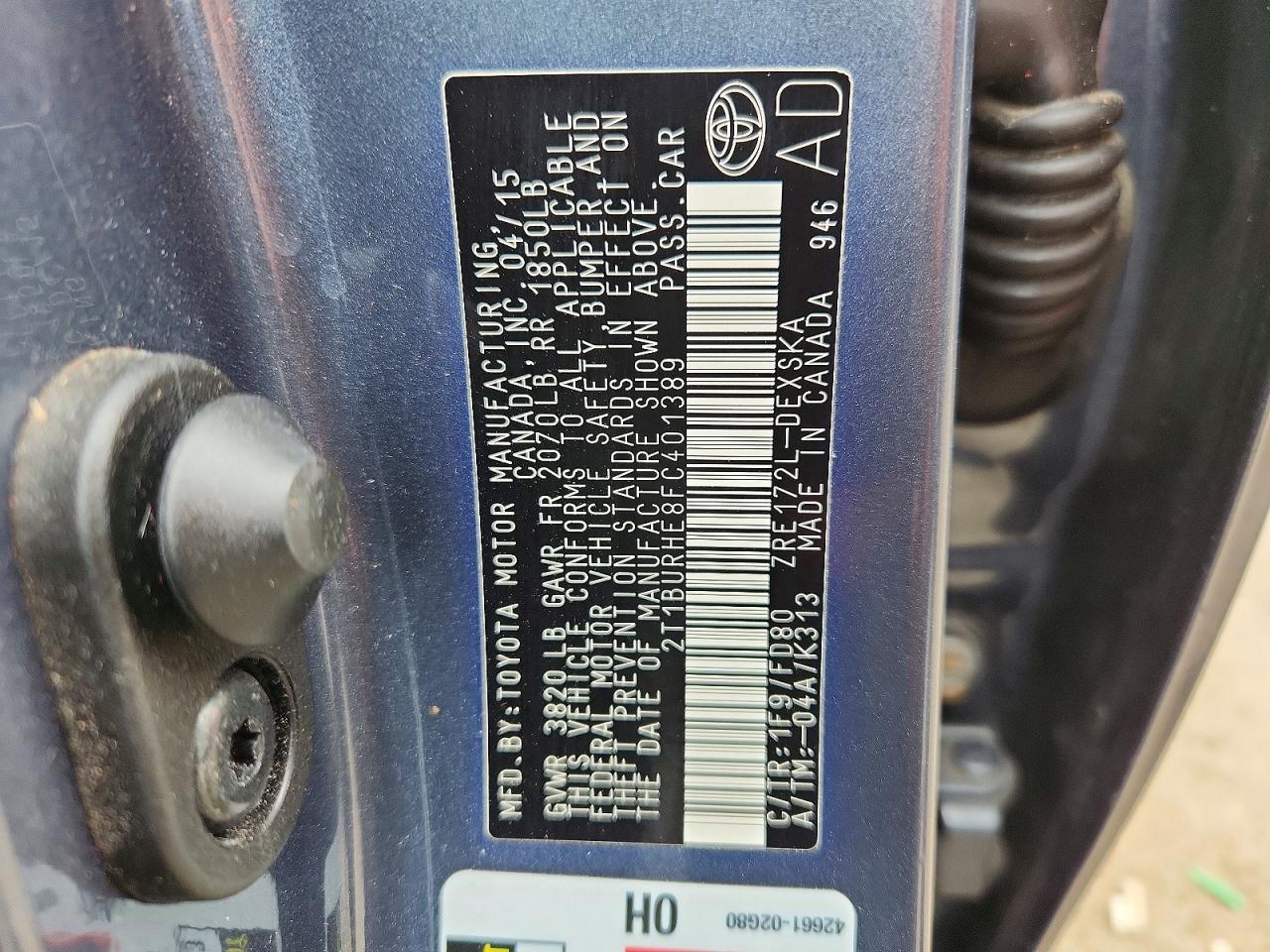 2015 Toyota Corolla S Plus - zdjęcie 12