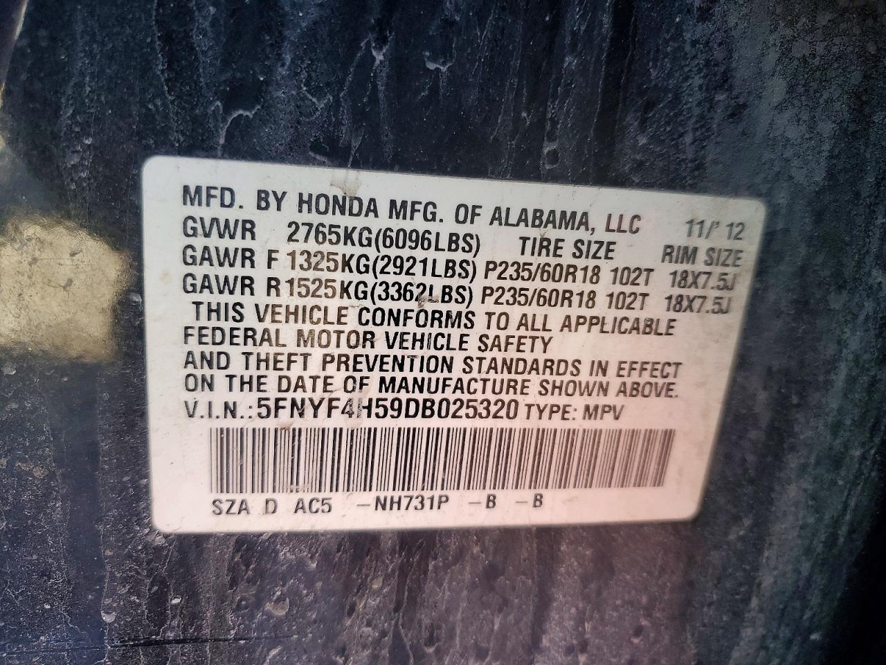 2013 Honda Pilot Exl - zdjęcie 13