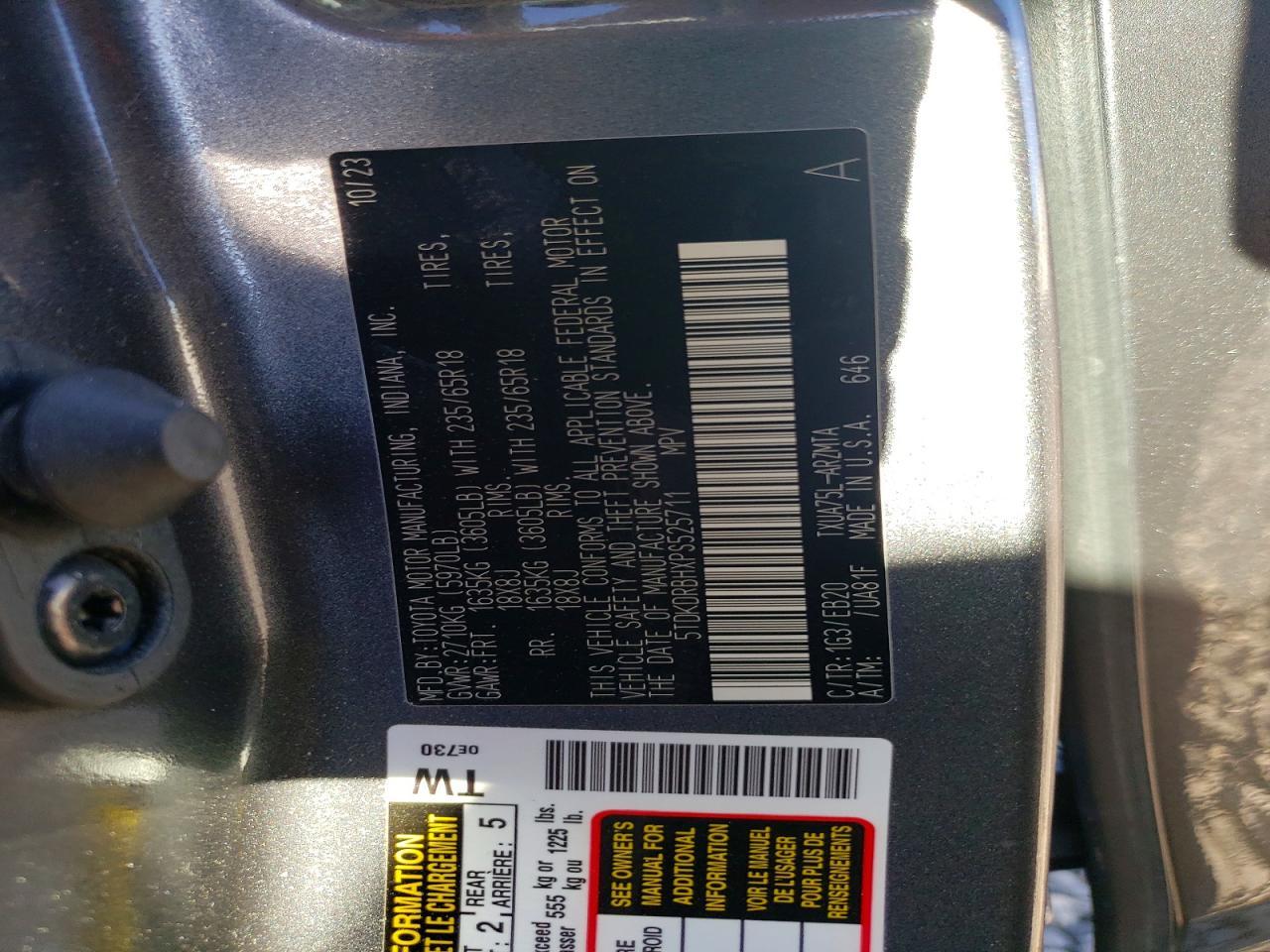 2023 Toyota Highlander Xle - zdjęcie 13