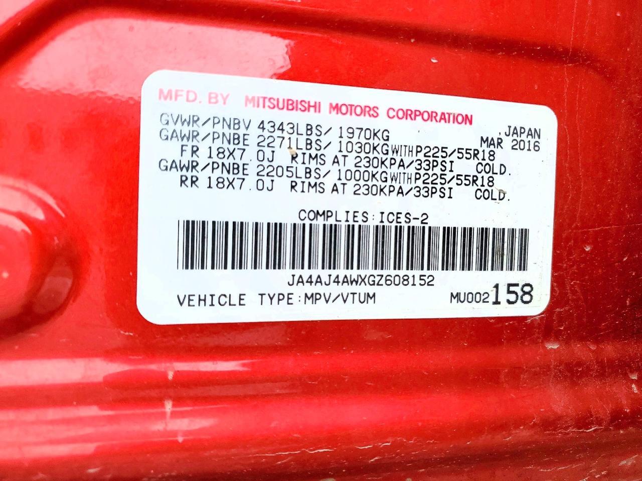 2016 Mitsubishi Rvr Gt - zdjęcie 12