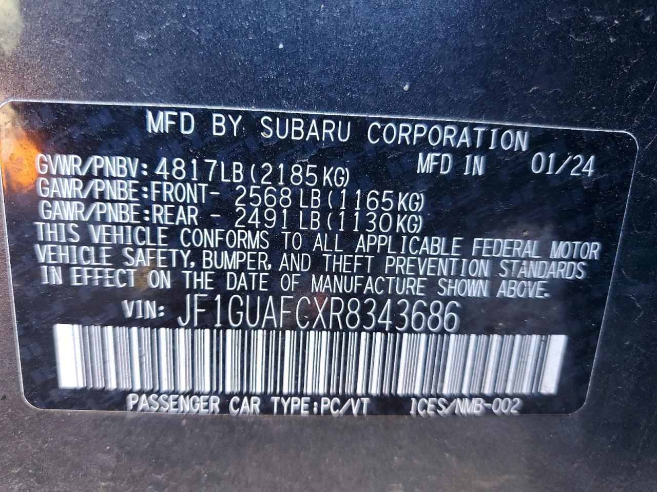 2024 Subaru Impreza Sport - zdjęcie 12