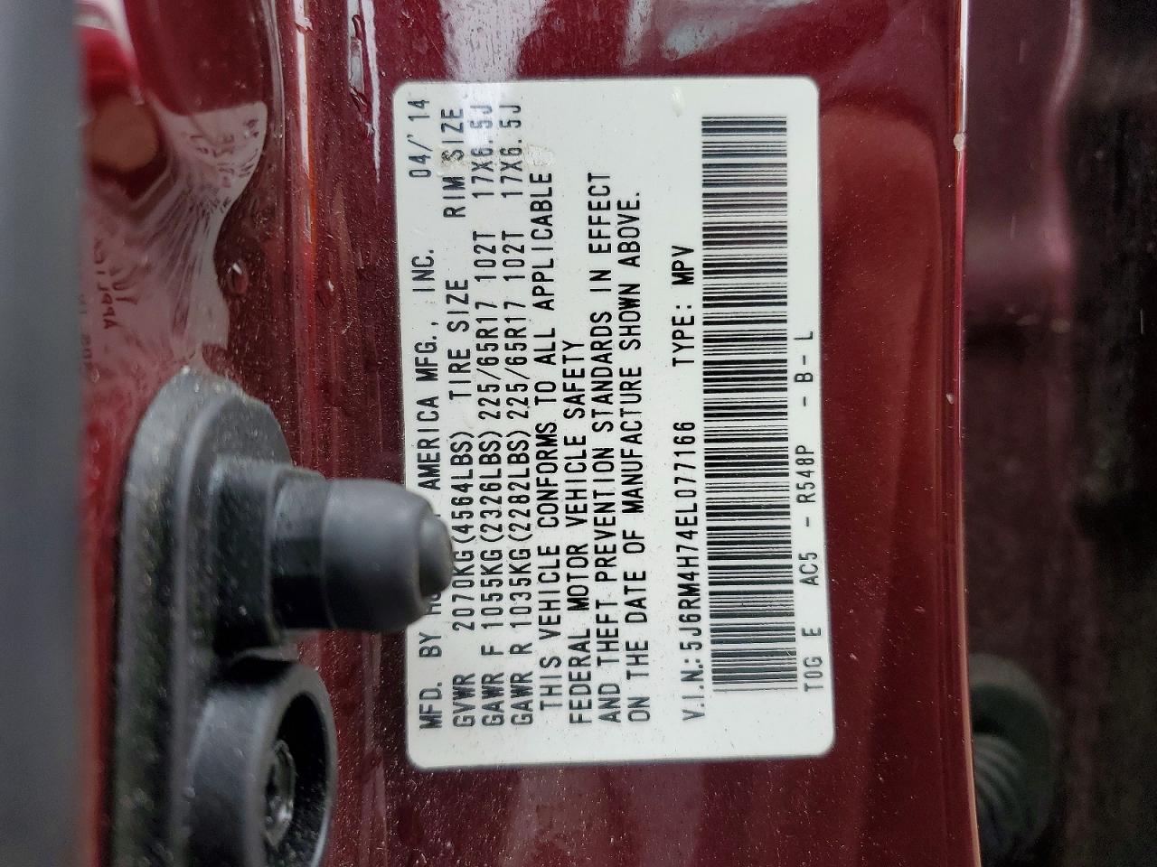 2014 Honda Cr-V Exl - zdjęcie 12