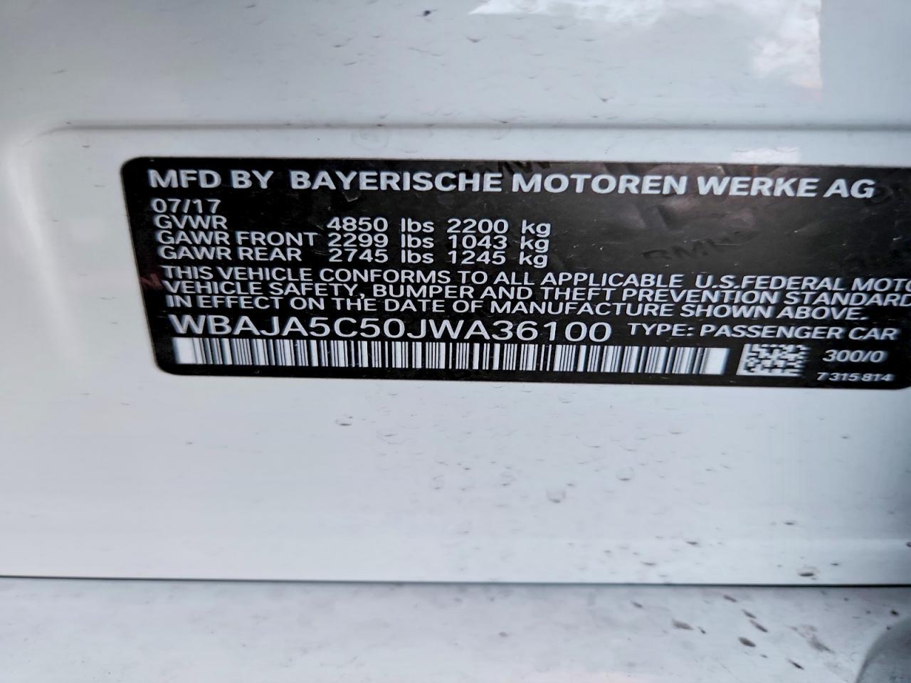 2018 BMW 530 I - zdjęcie 14