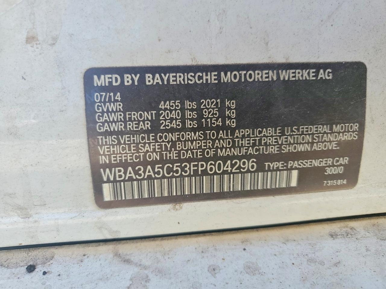 2015 BMW 3 Series 320I xDrive - zdjęcie 12