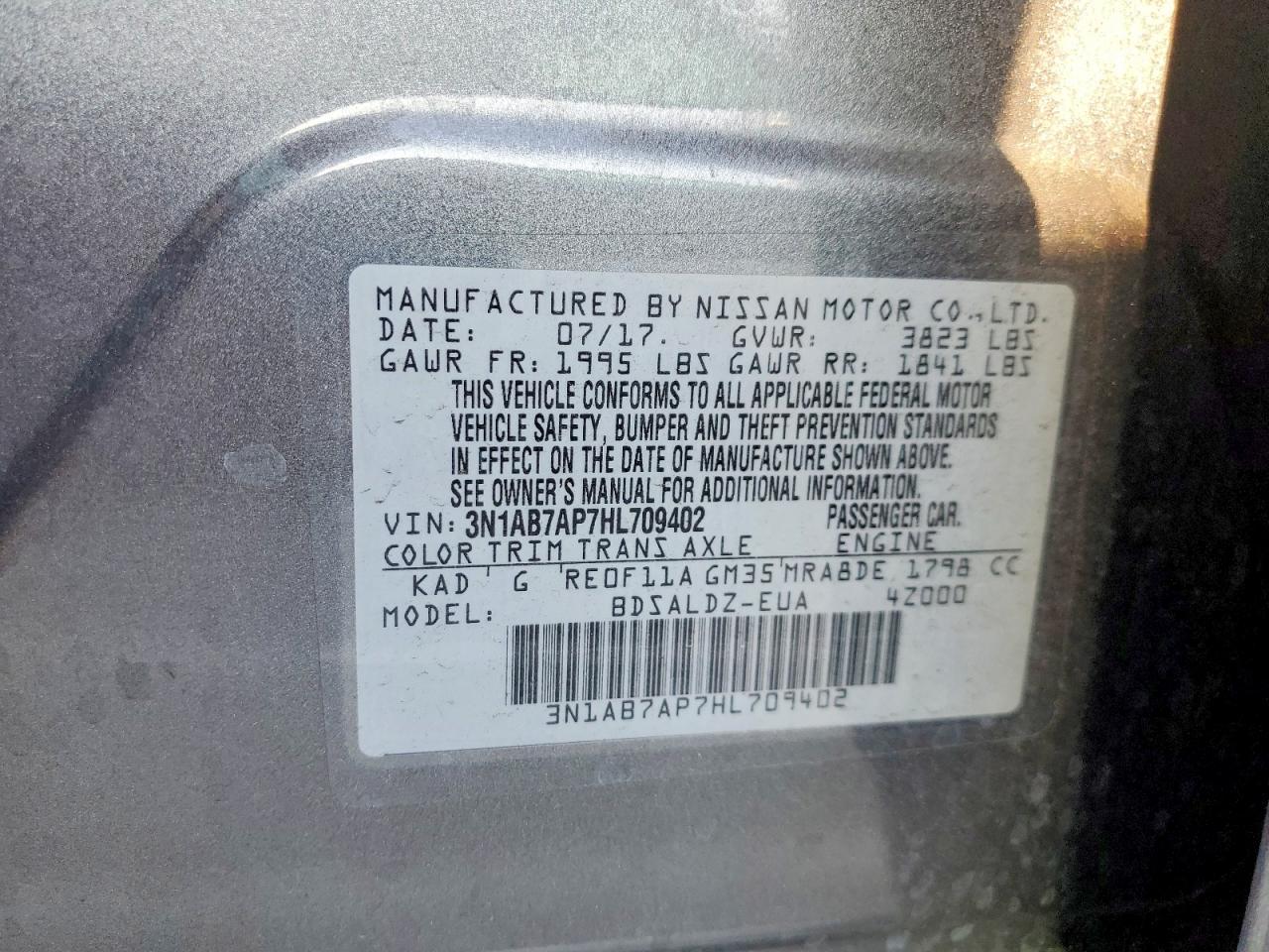 2017 Nissan Sentra Sv - zdjęcie 12