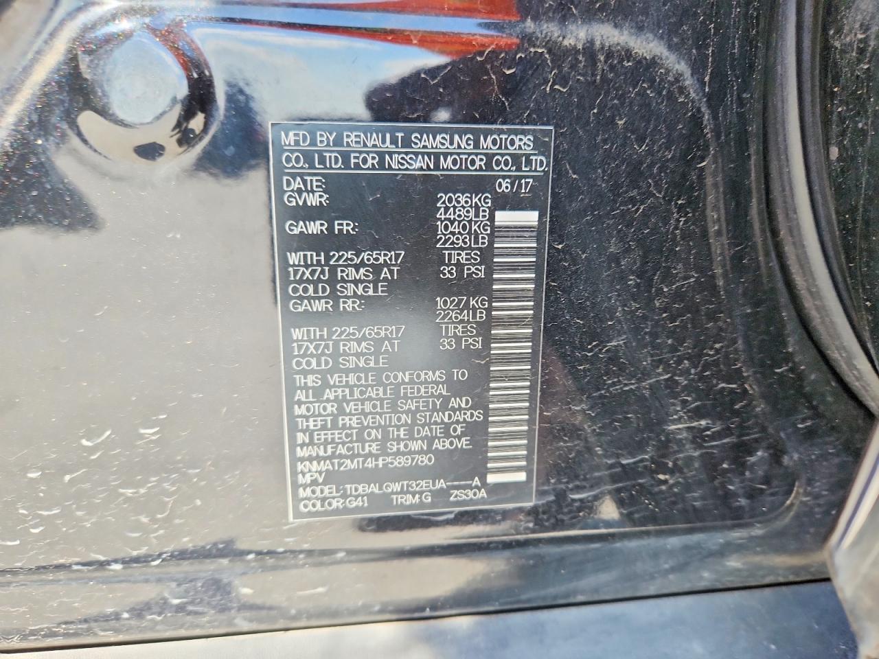 2017 Nissan Rogue Sv - zdjęcie 13