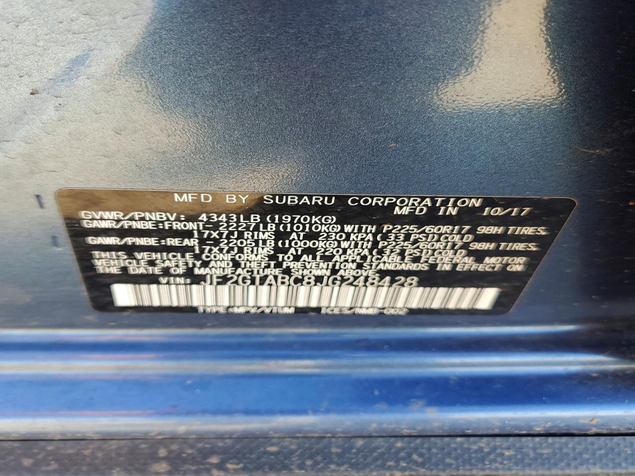 2018 Subaru Crosstrek Premium - zdjęcie 12