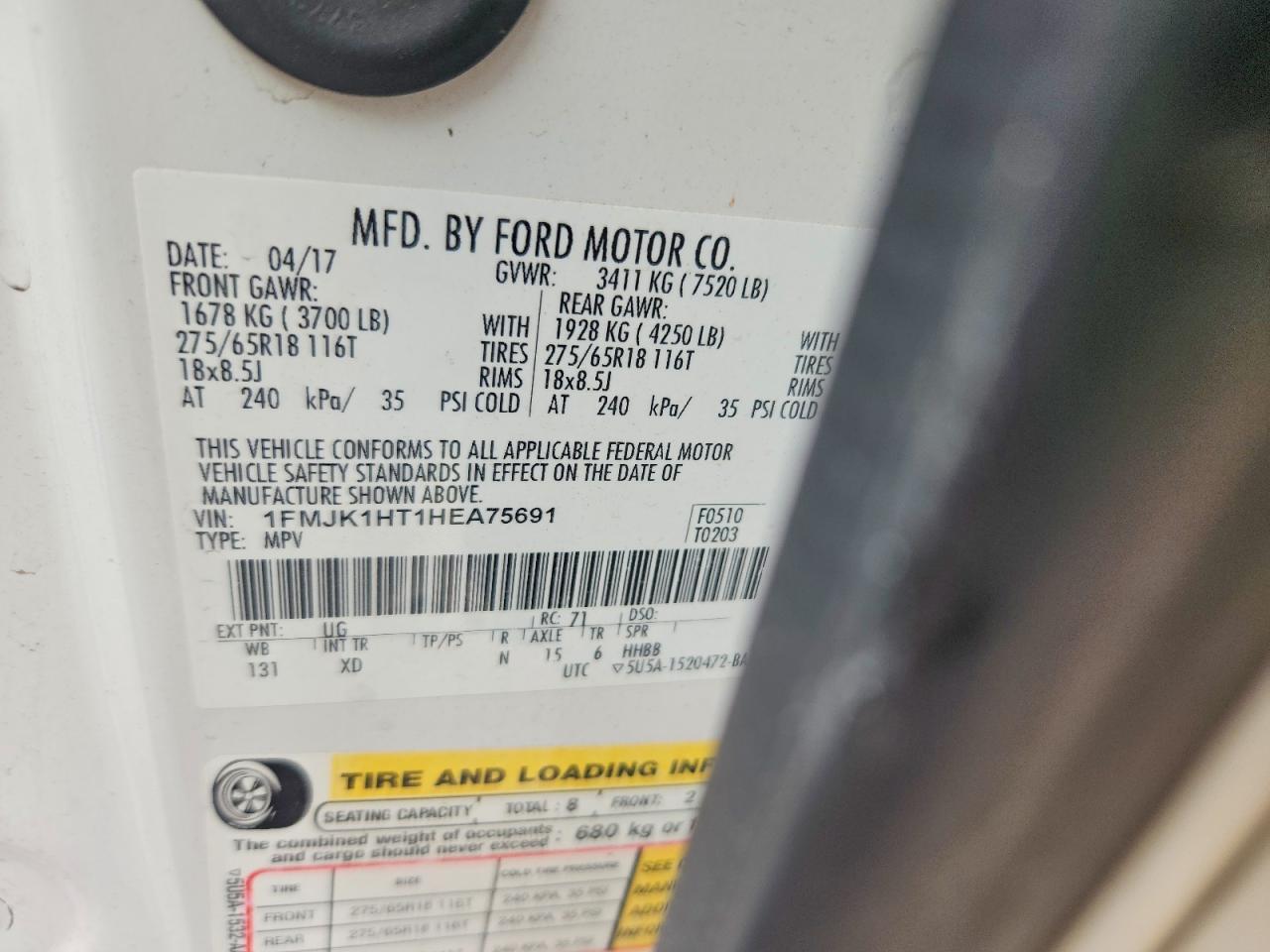 2017 Ford Expedition El Xlt - zdjęcie 13