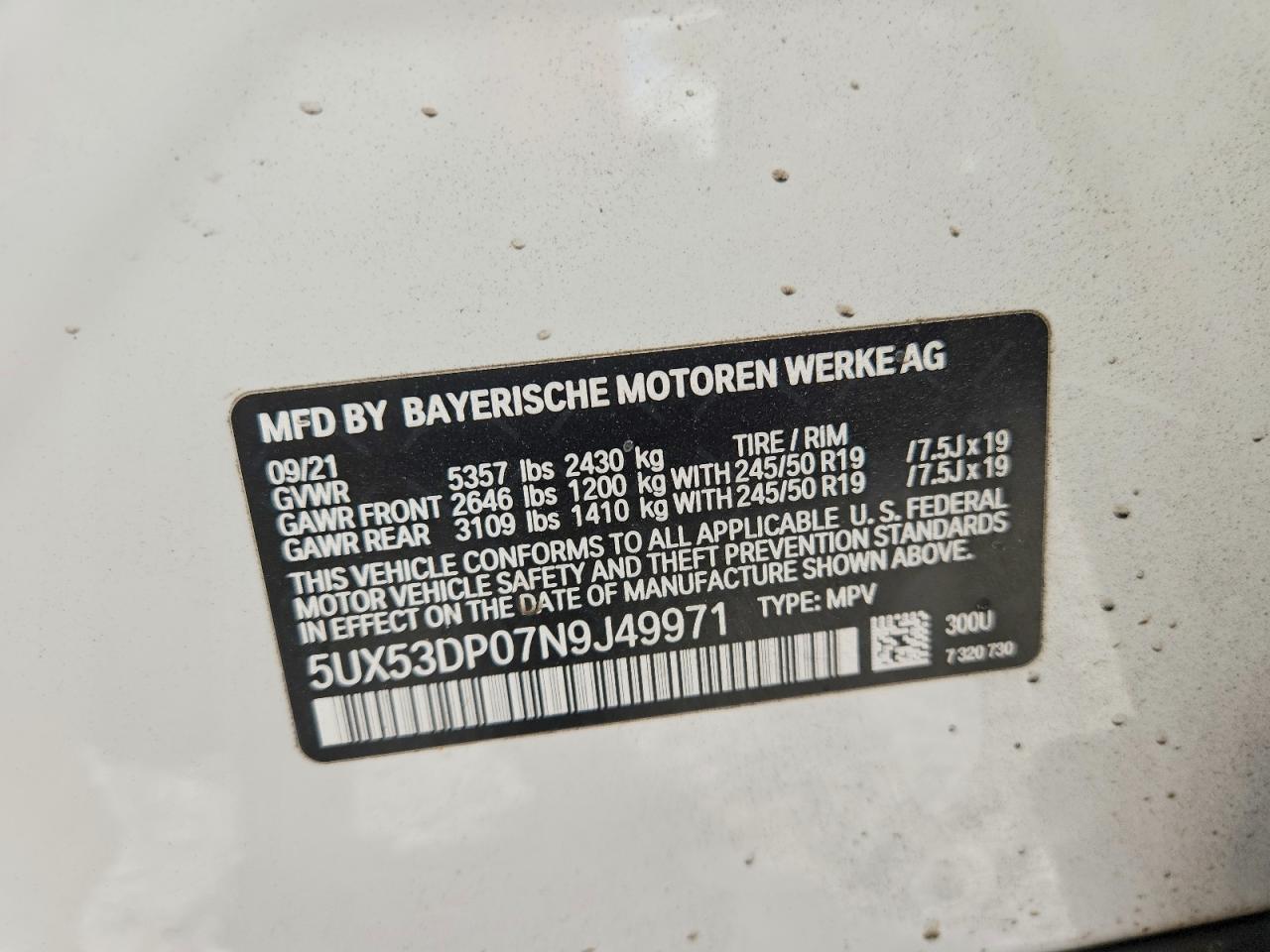 2022 BMW X3 xDrive30I - zdjęcie 13