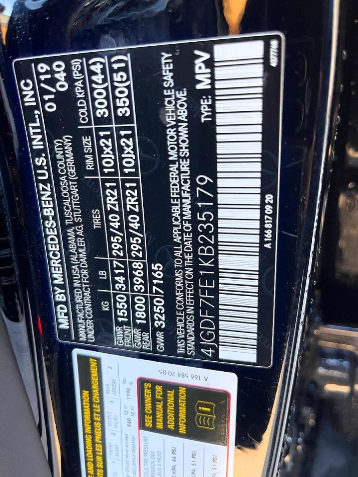 2019 Mercedes-Benz Gls 63 Amg 4Matic - zdjęcie 10