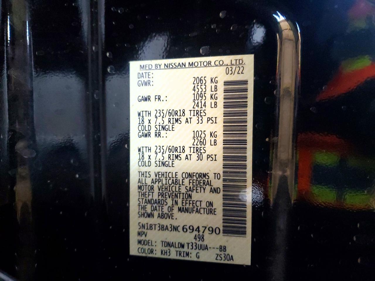 2022 Nissan Rogue Sv - zdjęcie 12