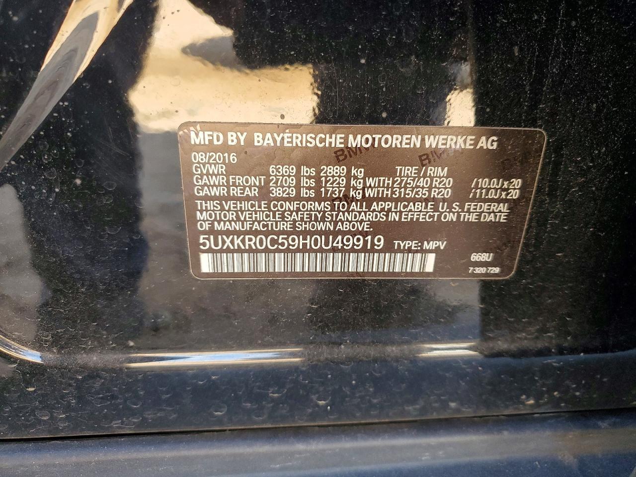 2017 BMW X5 xDrive35I - zdjęcie 13