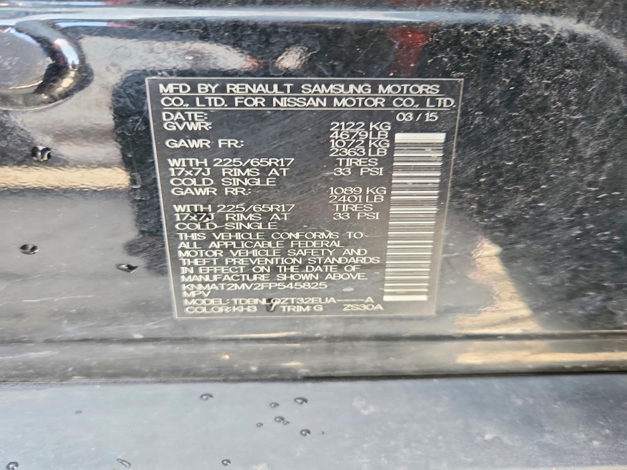 2015 Nissan Rogue Sv - zdjęcie 13