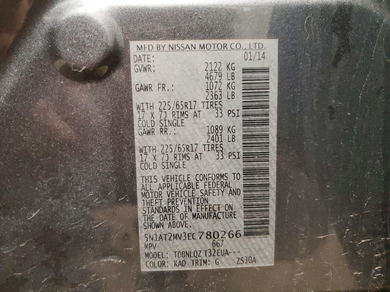 2014 Nissan Rogue Sv - zdjęcie 14