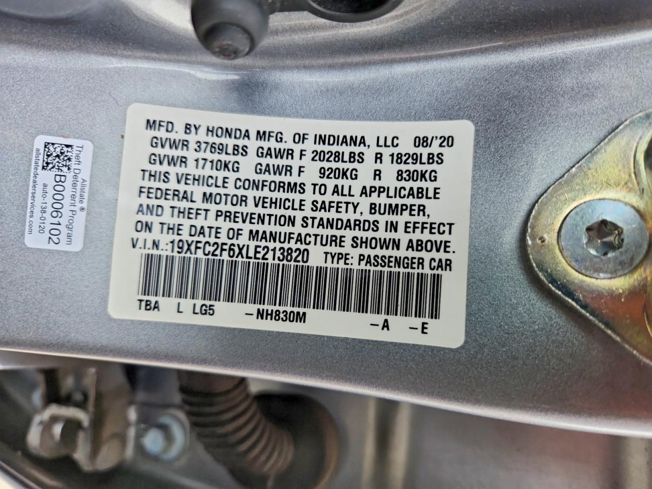 2020 Honda Civic Lx - zdjęcie 12