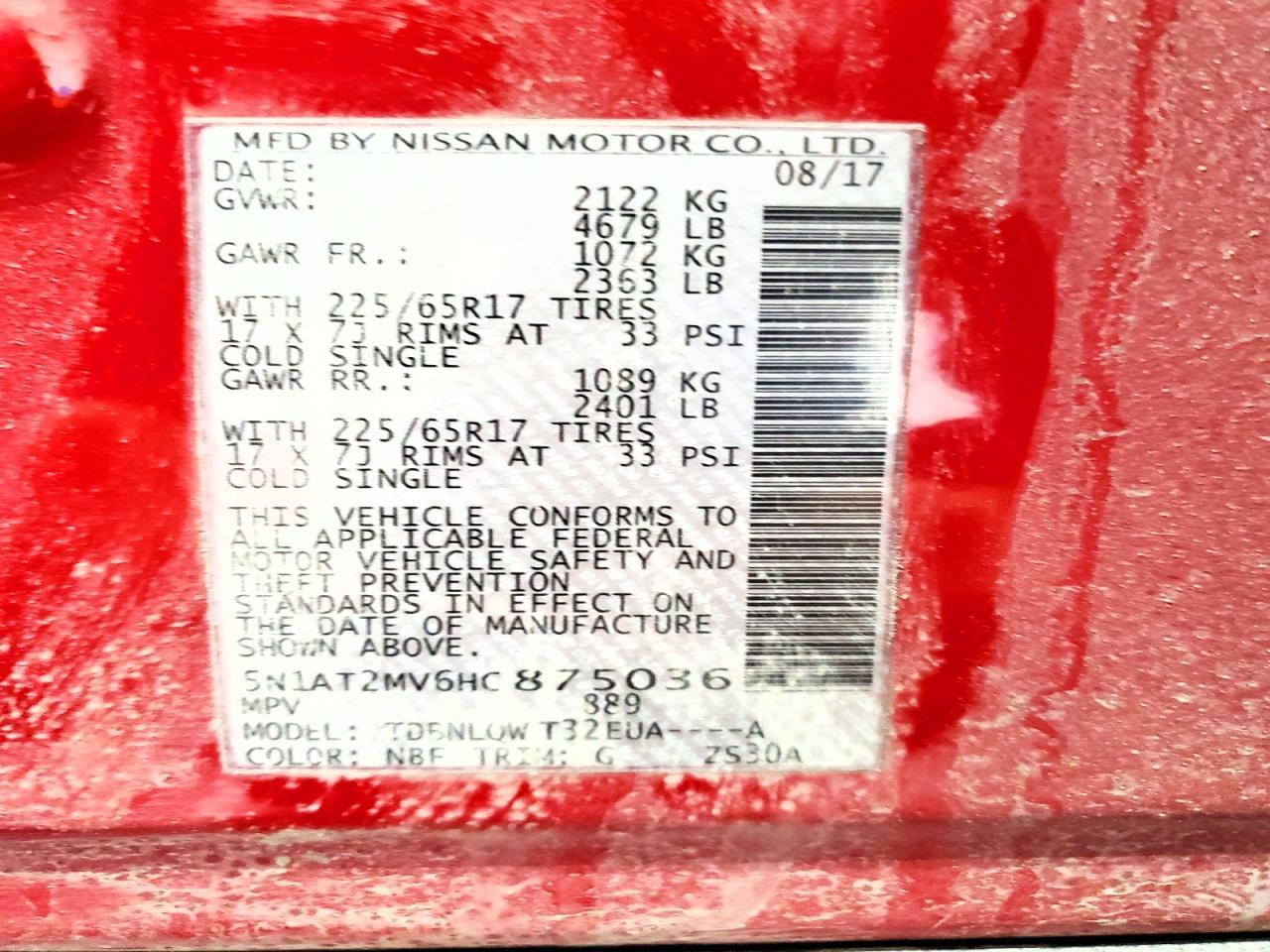 2017 Nissan Rogue Sv - zdjęcie 13