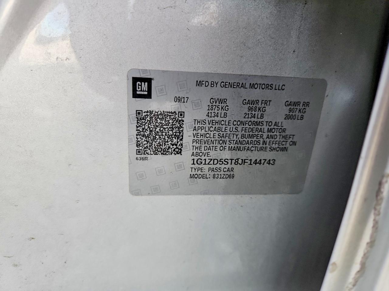 2018 Chevrolet Malibu Lt - zdjęcie 12