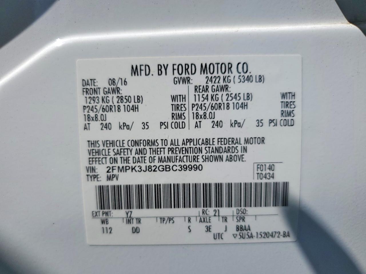 2016 Ford Edge Sel - zdjęcie 13