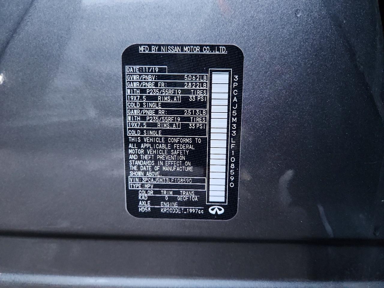 2020 Infiniti Qx50 Luxe - zdjęcie 13