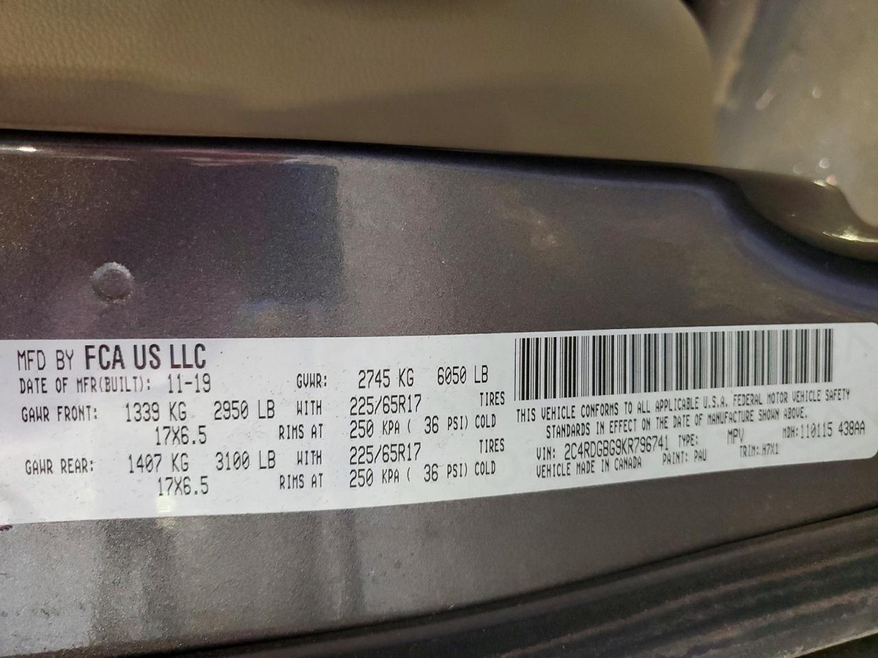2019 Dodge Grand Caravan Se - zdjęcie 13