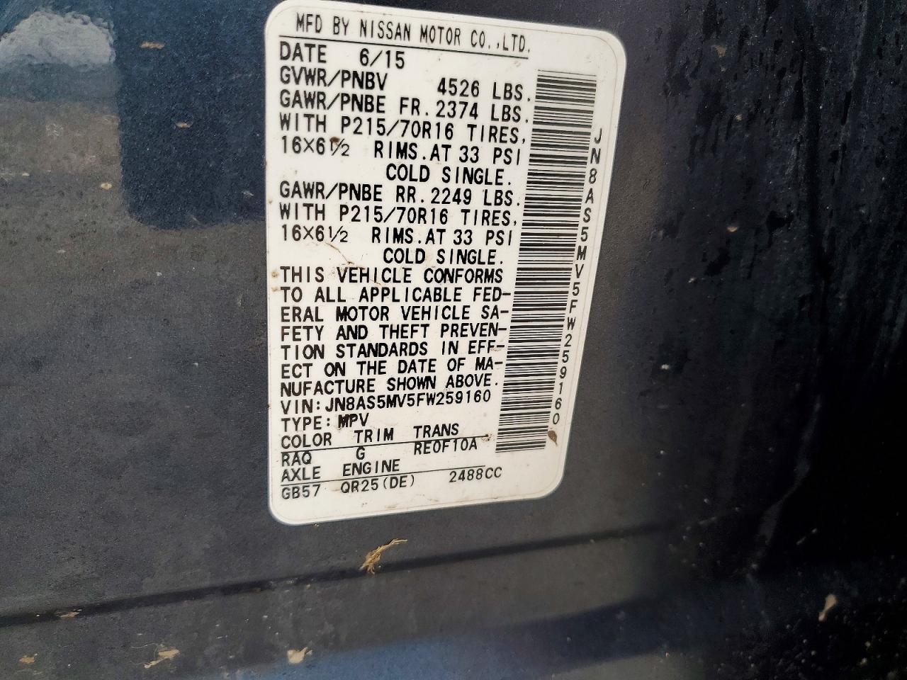 2015 Nissan Rogue Select S - zdjęcie 13