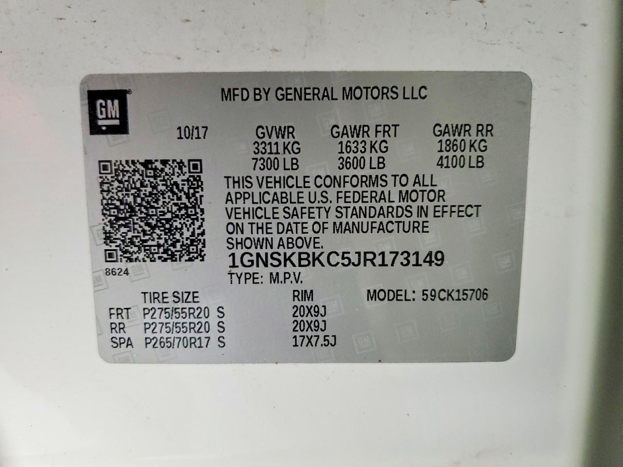 2018 Chevrolet Tahoe K1500 Lt - zdjęcie 13