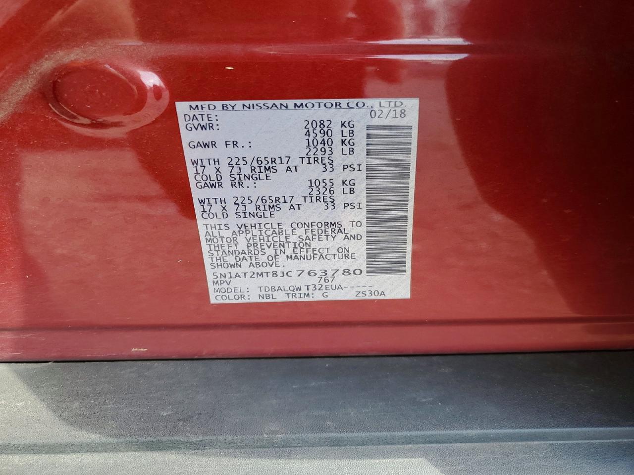 2018 Nissan Rogue Sv - zdjęcie 14