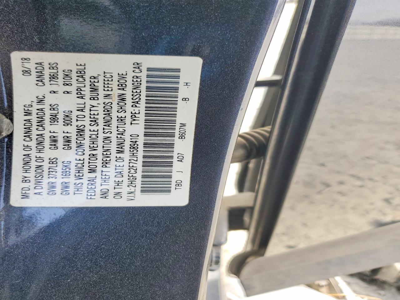 2018 Honda Civic Ex - zdjęcie 12